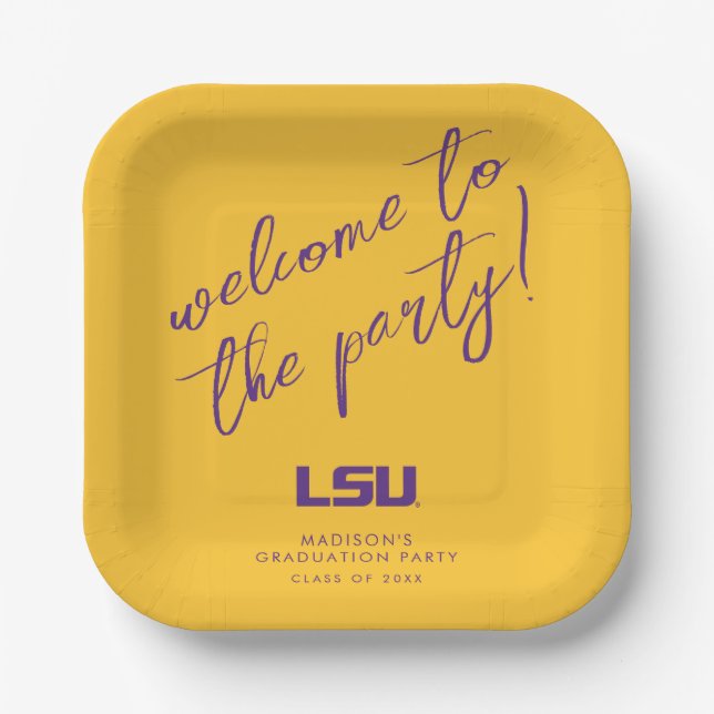 Louisiana State University Graduation Paper Plates (Front)