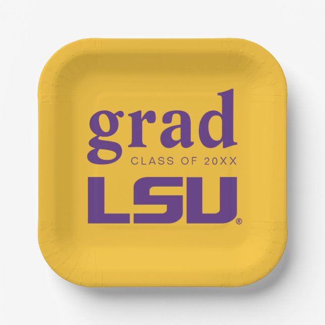 Louisiana State University Graduation Paper Plates (Front)