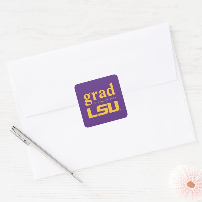 Louisiana State University Graduation Square Sticker (Envelope)