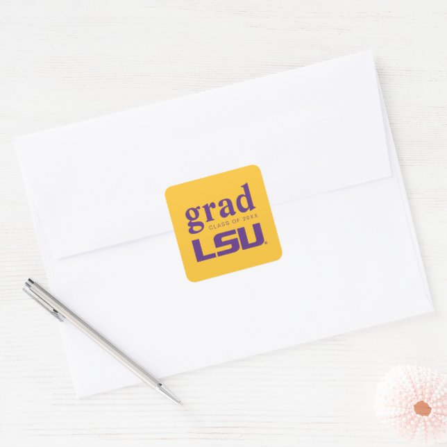 Louisiana State University Graduation Square Sticker (Envelope)