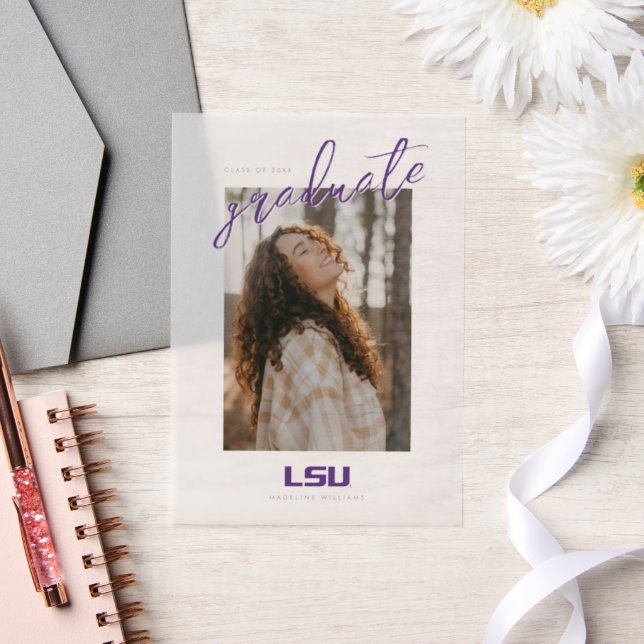 Louisiana State University Graduation Vellum Invitations (Wedding)