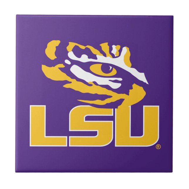 Louisiana State University | Tiger Eye Ceramic Tile (Front)