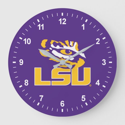 Louisiana State University  Tiger Eye Large Clock