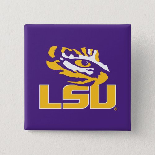 Louisiana State University  Tiger Eye Pinback Button