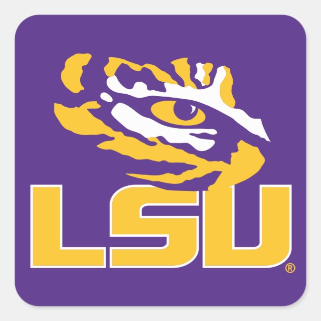 Louisiana State University | Tiger Eye Square Sticker (Front)