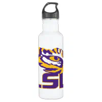 LSU Stainless Steel 25oz BPA Free Light Weight Water Bottle Louisiana State