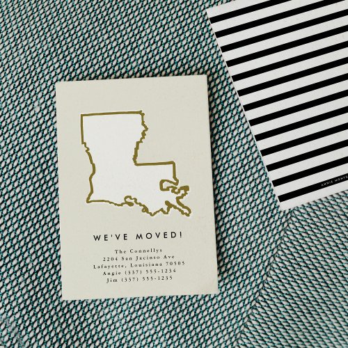 Louisiana State Weve Moved Chic Hand_Drawn Moving Announcement