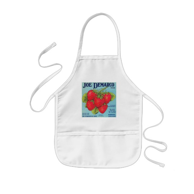 Louisiana Strawberry Crate Label Kids' Apron (Front)