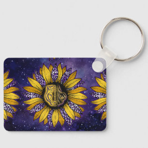 Louisiana Sunflower/Tiger/Fleur-de-Lis Keychain