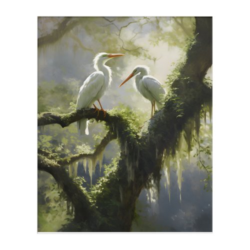 Louisiana Swamp Ibis Serenity Acrylic Print