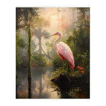 Louisiana Swamp: Roseate Spoonbill