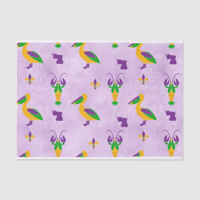 Louisiana Themed Mardi Gras Tissue Paper (Front)