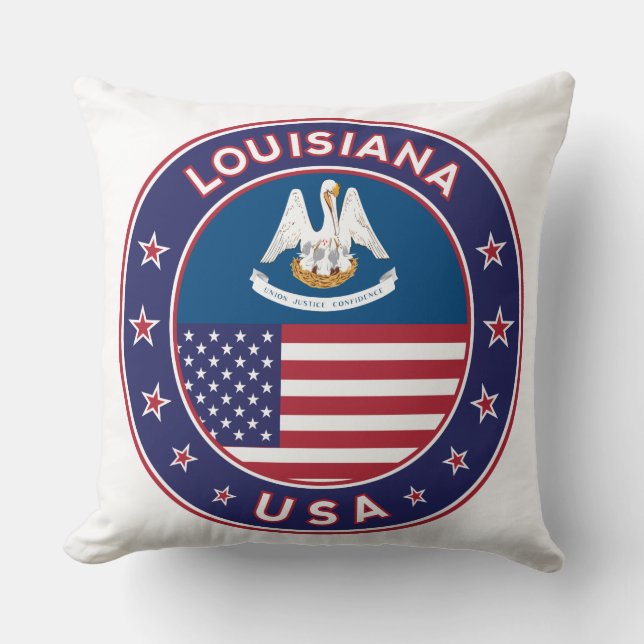Louisiana Throw Pillow (Front)