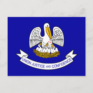 Louisiana, United States flag Postcard