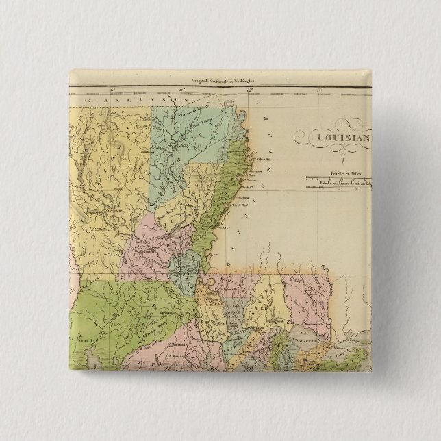 Louisiana US Pinback Button (Front)
