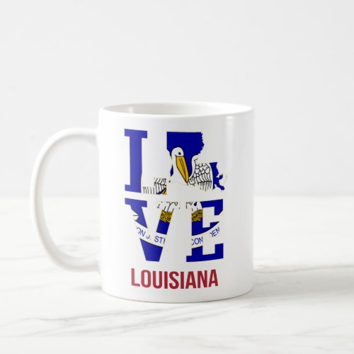 Louisiana USA state love Coffee Mug