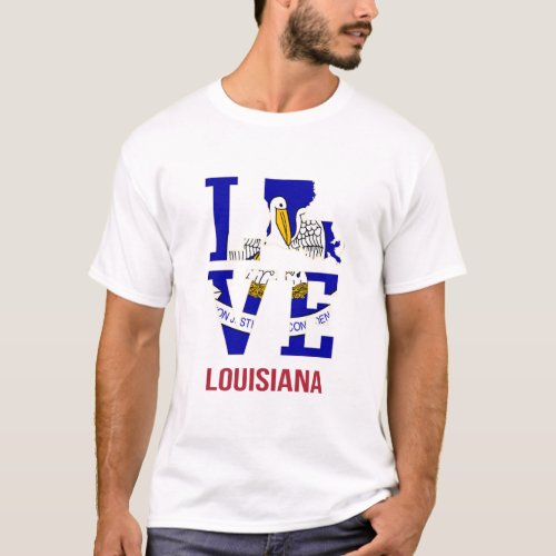 Louisiana USA state love T_Shirt