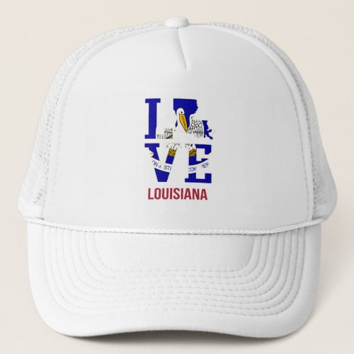 Louisiana USA state love Trucker Hat
