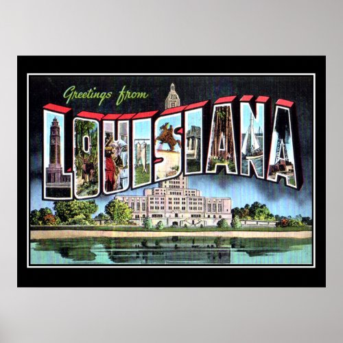 Louisiana Vintage Poster Creole