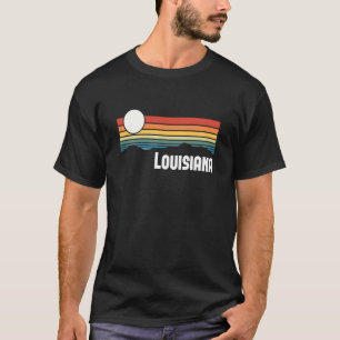 Louisiana Vintage Sunset 80s Retro Summer State US T-Shirt