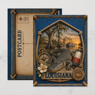 Louisiana Vintage Travel Postcard