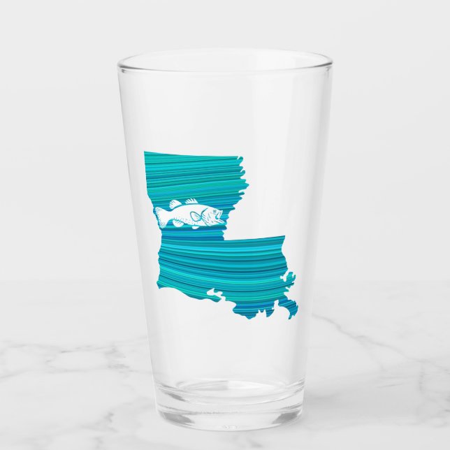 Louisiana Wave Fishing Glass (Front)