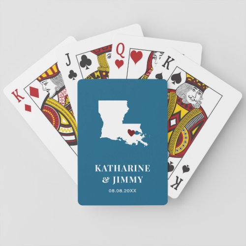 Louisiana Wedding Favor Deck of Cards State Map Playing Cards