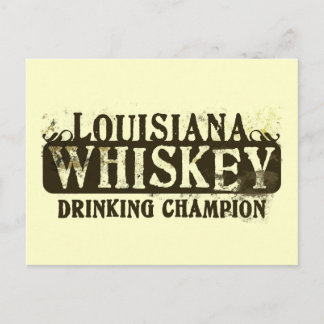 Louisiana Whiskey Drinking Champion Postcard