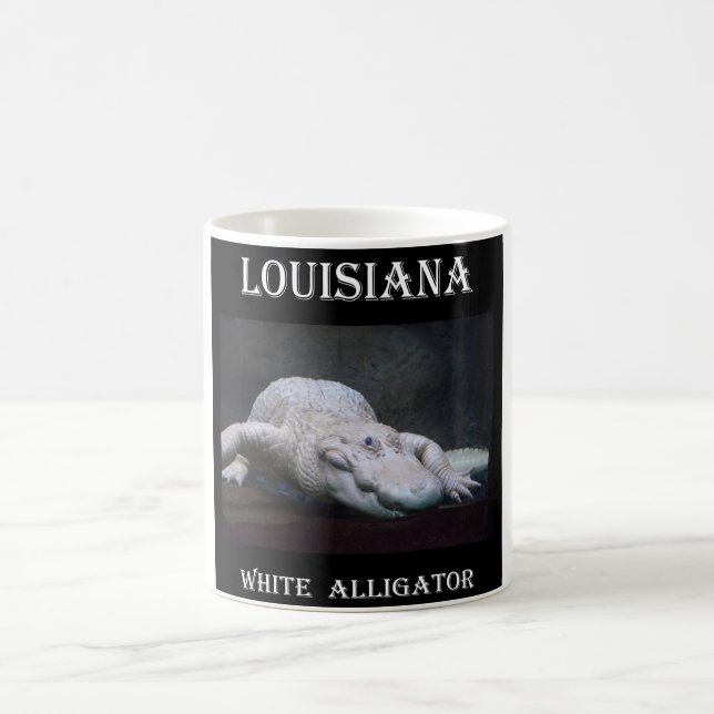 Louisiana White Alligator New Coffee Mug (Center)