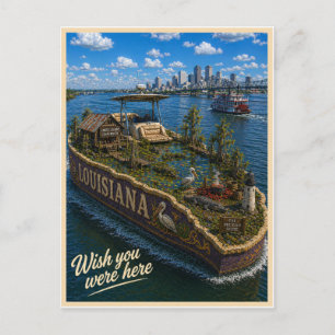 Louisiana Wish You Were Here State Series Postcard