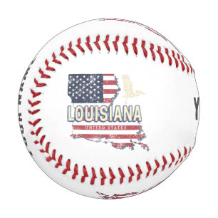 Louisiana with Pelican Vintage USA Design Baseball