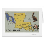LouisianaDetailed Map of StateLouisiana (Front Horizontal)