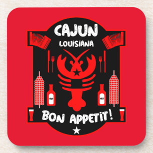 Louisiana's Cajun Foodies And Events Beverage Coaster