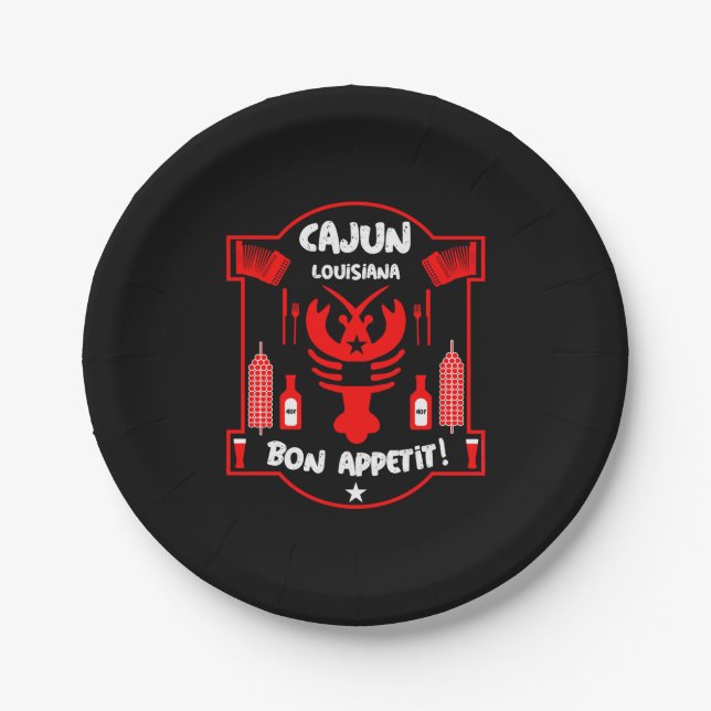 Louisiana's Cajun Foodies And Events   Paper Plates (Front)