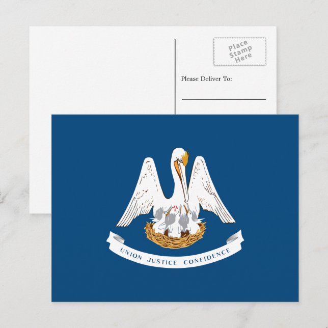 Louisianian Flag, Flag of Louisiana Postcard (Front/Back)