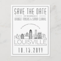 Louisvill Wedding | Stylized Skyline Save the Date