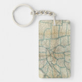 Louisville Map Keychain