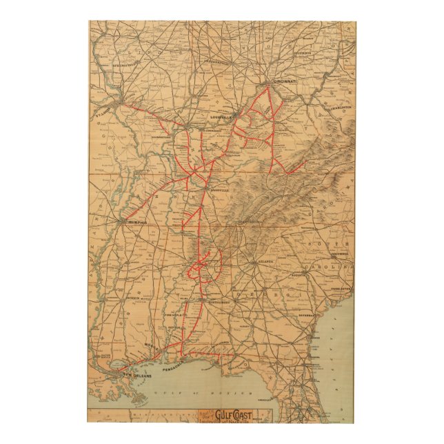 Louisville and Nashville Railroad Wood Wall Art (Front)