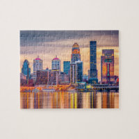Louisville Buildings Sunset Jigsaw Puzzle