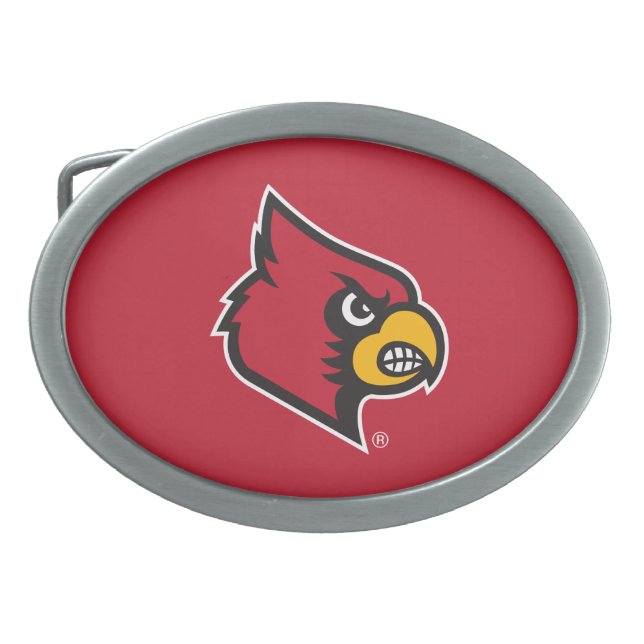 Louisville Cardinal Oval Belt Buckle (Front)