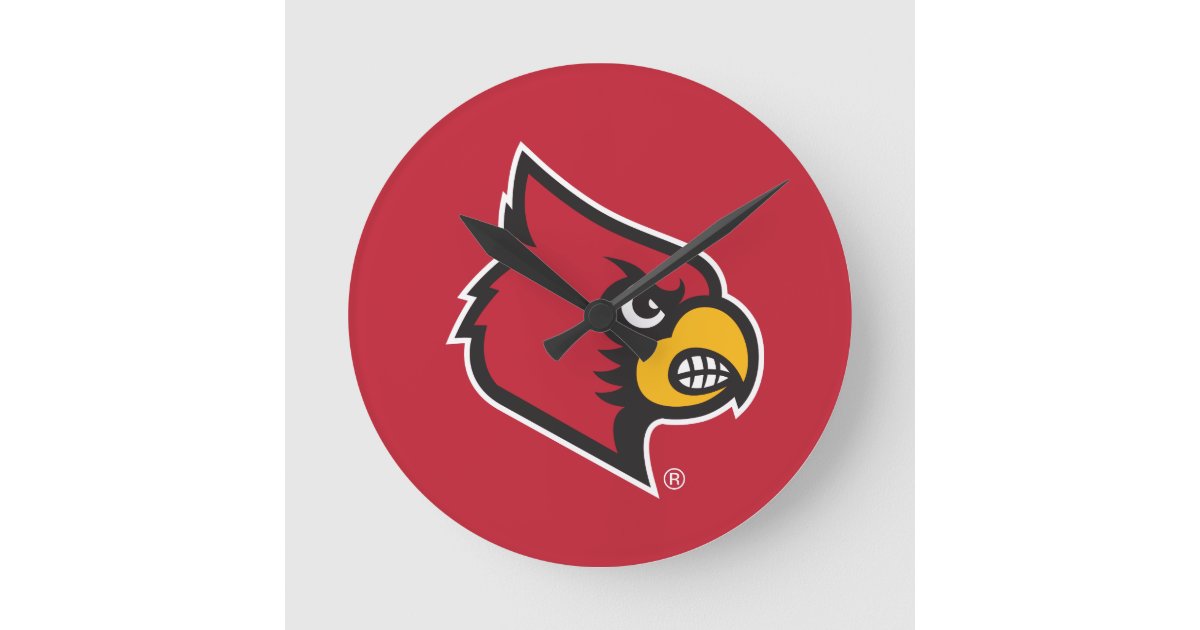 Louisville Cardinal Round Clock