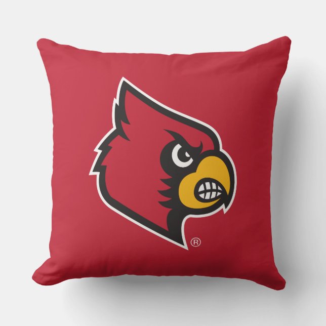 Louisville Cardinal Throw Pillow (Front)