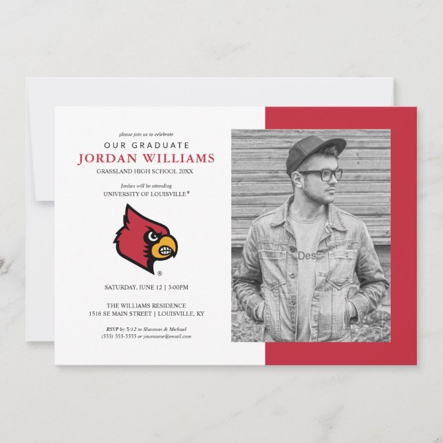 Louisville Cardinals Future Graduate Announcement (Front)