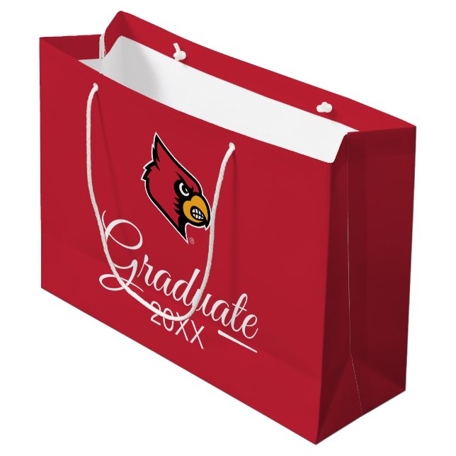 Louisville Cardinals Graduate Large Gift Bag (Front Angled)