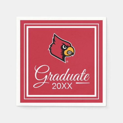 Louisville Cardinals Graduate Napkins