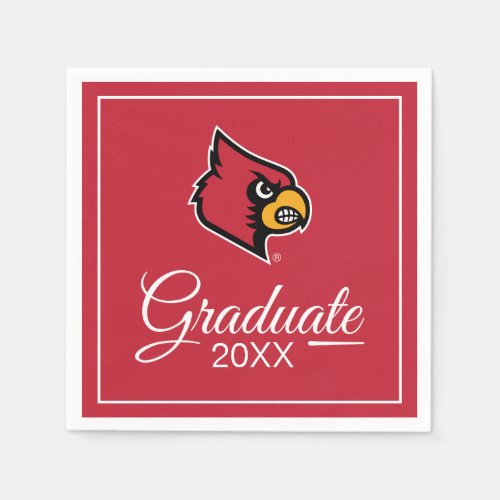 Louisville Cardinals Graduate Napkins