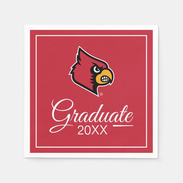 Louisville Cardinals Graduate Napkins (Front)