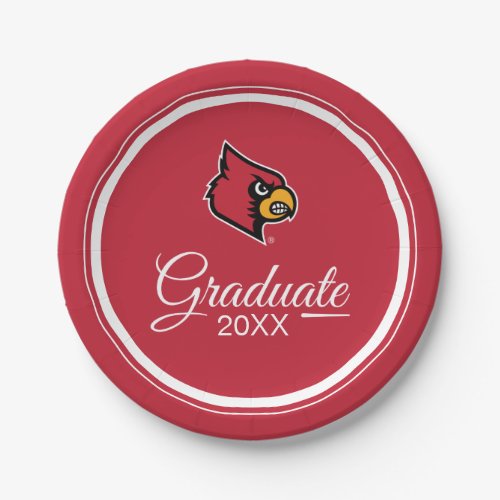 Louisville Cardinals Graduate Paper Plates