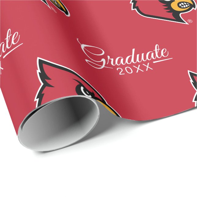 Louisville Cardinals Graduate Wrapping Paper (Roll Corner)