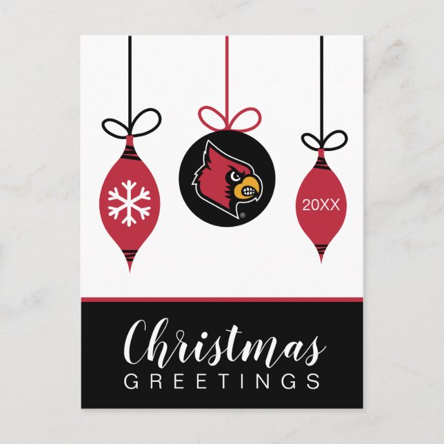 Louisville Cardinals Holiday Postcard (Front)